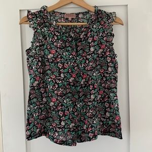 Vintage APC Madras button-down sleeveless floral-print Shirt - Size S